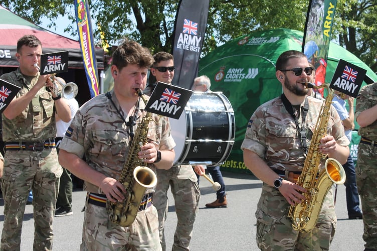 An Army band provided great entertainment at the Devon County Show. AQ 1390