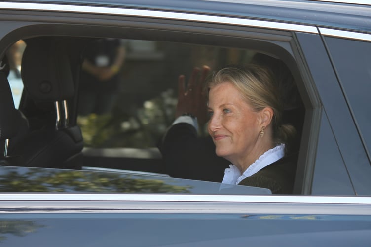 Sophie, the Duchess of Edinburgh, as she departed the Devon County Show after a very successful visit. AQ 1437