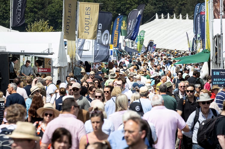 A busy avenue at the 2026 Devon County Show.