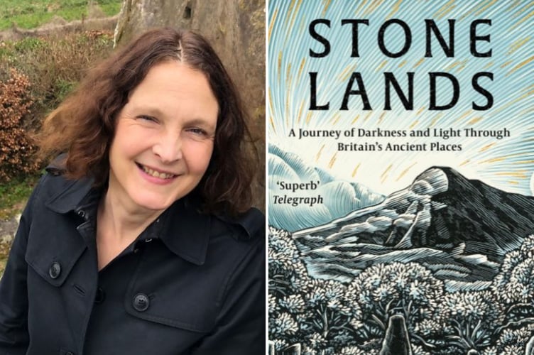 Fiona Robertson with her new book Stone Lands