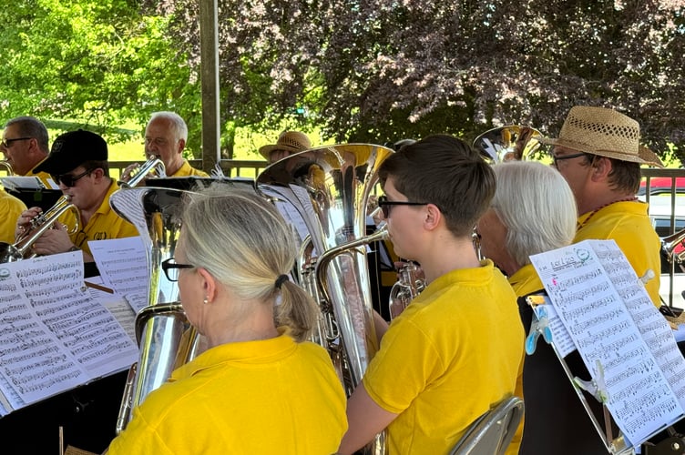 Crediton Town Band played for the Picnic in the Park Celebration of Shared Worship. AQ 1668
