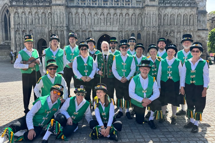 Exeter Morris side, which marked its 75th anniversary with a day of dance.  AQ 2168
