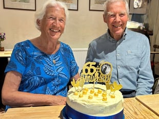 Pam and Mervyn celebrate their 65th wedding anniversary