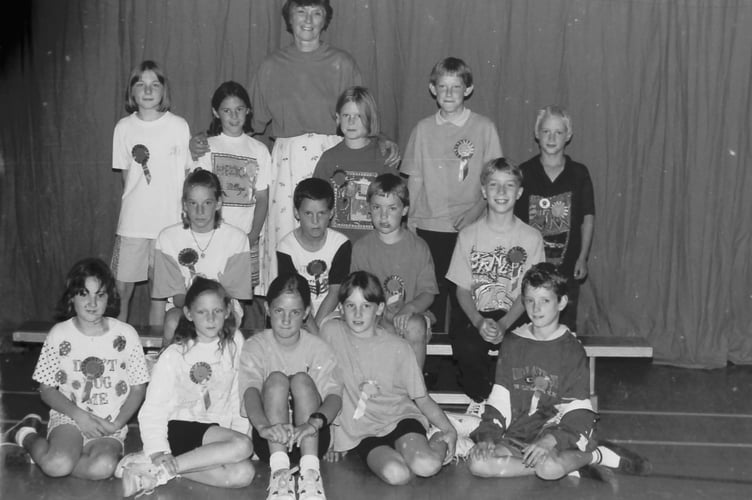 Medal winners of a Diamond Maze competition held at Lords Meadow Leisure Centre in August 1994. DSC00102