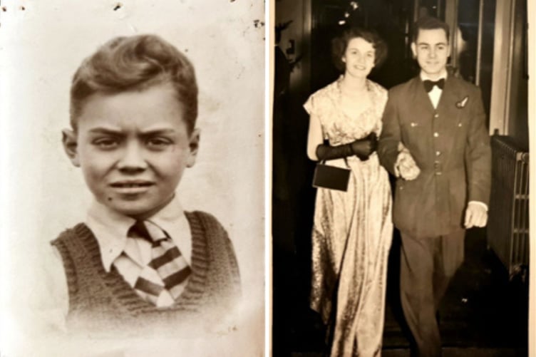 Little Alf, left, and Kathleen and Ken Wilmshurst at a Summer Ball.