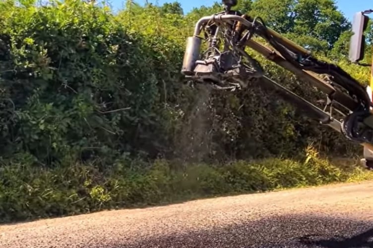 Surface dressing in action.