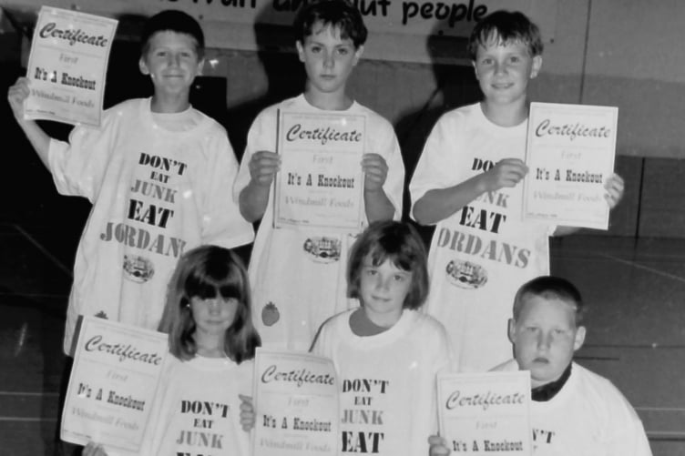 First prize winners at an 'It's a Knockout' event held at Lords Meadow Leisure Centre in August 1996. DSC00161