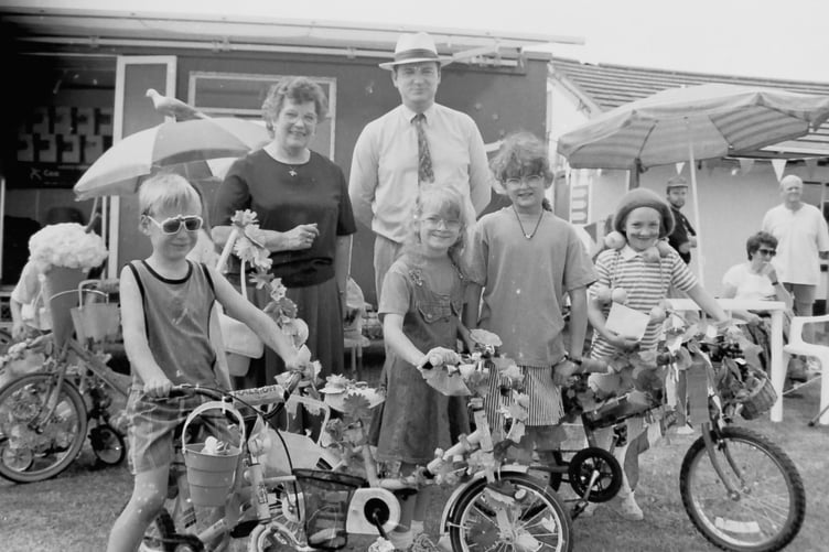 Winners and runners-up in the fancy dress competition at Morchard Bishop Fayre and Rally in August 1996. DSC00027