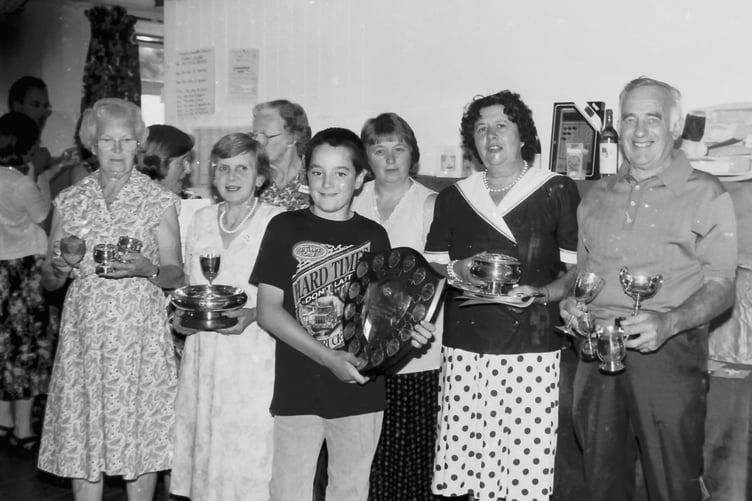 Trophy winners at Cheriton Fitzpaine Flower Show in August 1994. DSC00115
