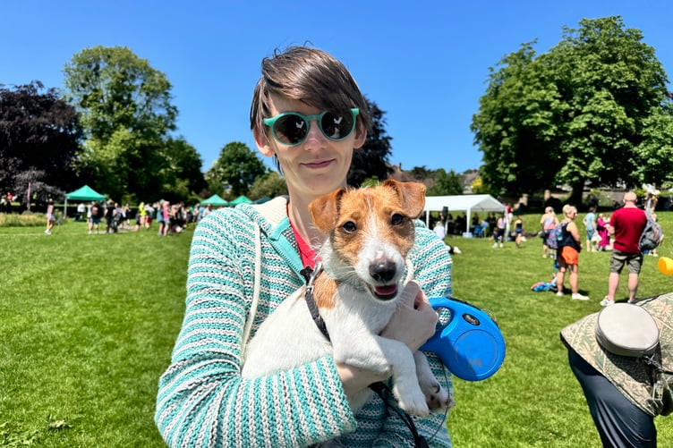 Jenny Johnson entered two-year-old Jack Russell Bernadotte in the dog show. AQ 3068