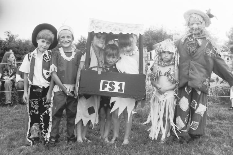 Fancy dress competition entrants at Coldridge Fete in July 1994. DSC00193
