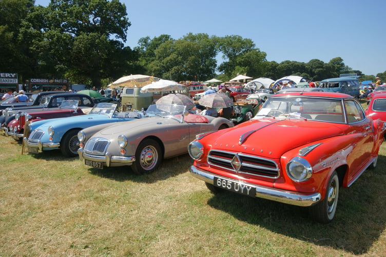The array of classic cars can range from popular makes such as MG to rarer offerings such as this 1958 Borgward, right