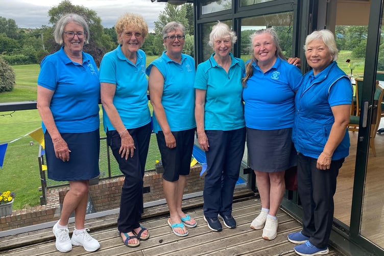 The Downes Golf Club Ladies team that played against Great Torrington.