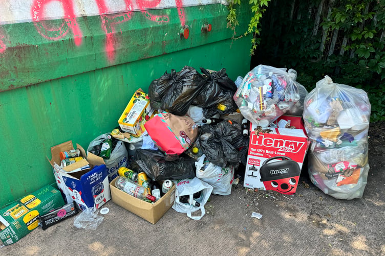Fly tipping at Crediton Morrisons on Sunday, June 21. AQ 3728