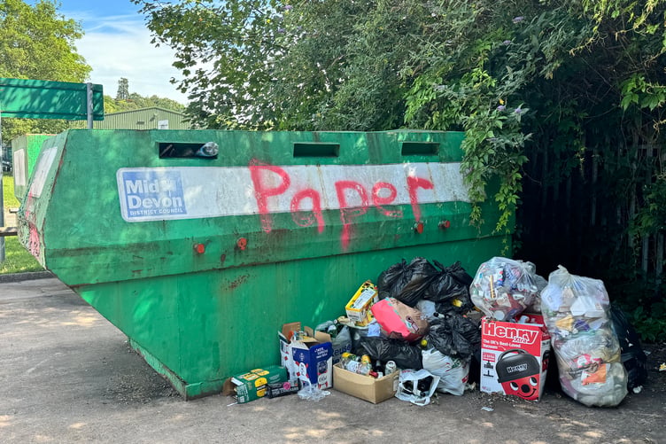 Fly tipping at Crediton Morrisons on Sunday, June 21. AQ 3725