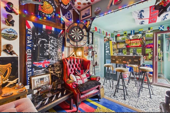 Looking at the games room from the bar at Barnfel in Crediton.