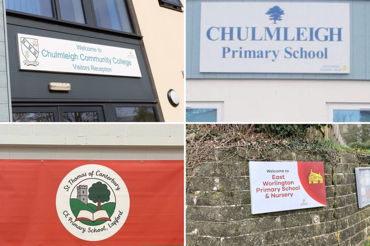 Chulmleigh College, Chulmleigh Primary School, St Thomas of Canterbury C of E Primary School in Lapford, and East Worlington Primary School will be shut for two days