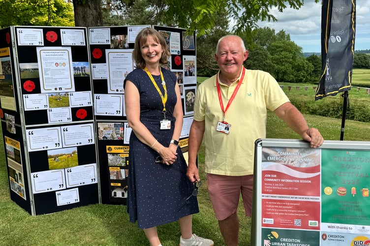Alexandra Blagden, QE School Deputy Head and Cllr Jim Cairney, County, District and Town Councillor at Downes.  AQ 3669
