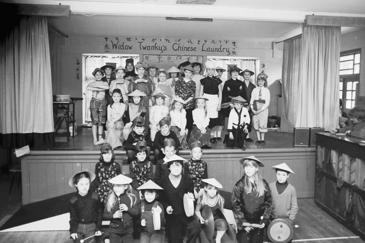 The two senior classes at Morchard Bishop Primary School presented 'Aladdin' in March 1981. DSC00018