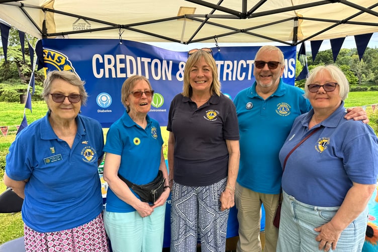 Crediton and District Lions had a stall at the anniversary event. AQ 3696