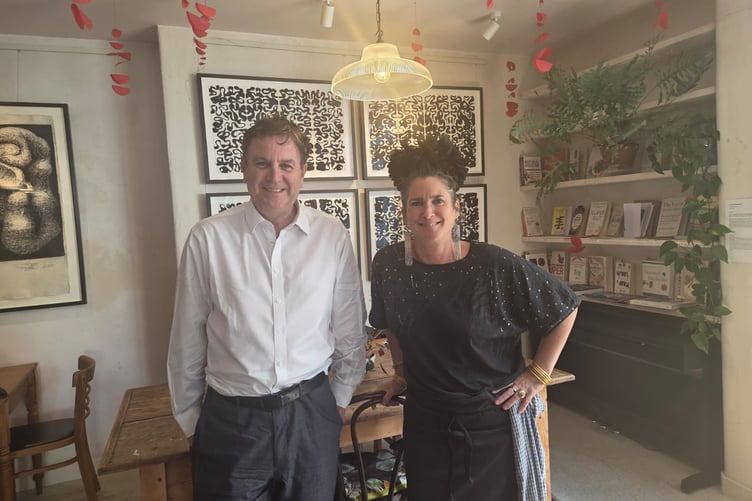 Mel Stride and Ione Rucquoi, owner of Hippo.