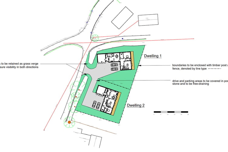 The layout of the two homes