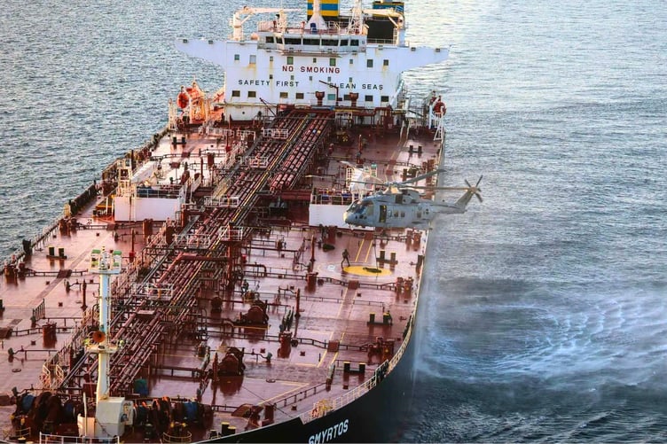 National Crime Agency officers and Royal Marines seize the Smyrtos