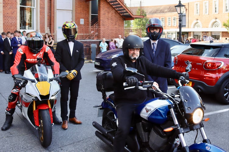 These two arrived on motorcycles