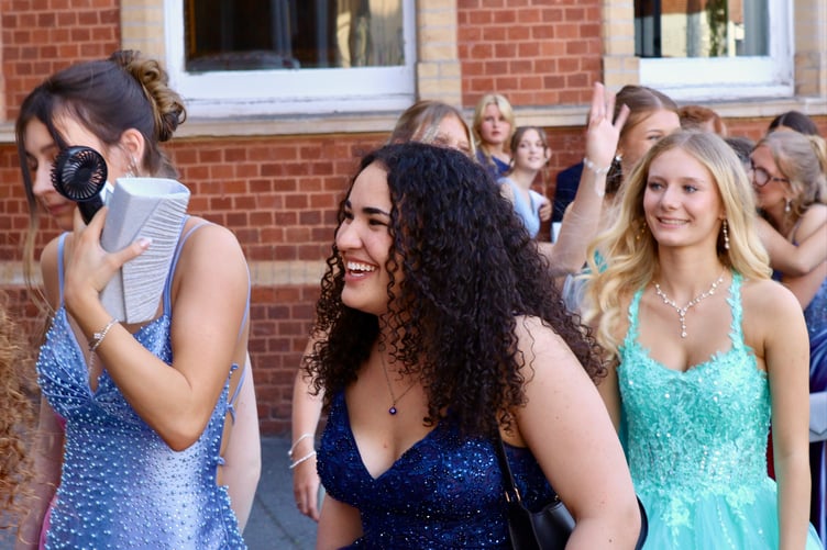 Girls looking forward to the evening
