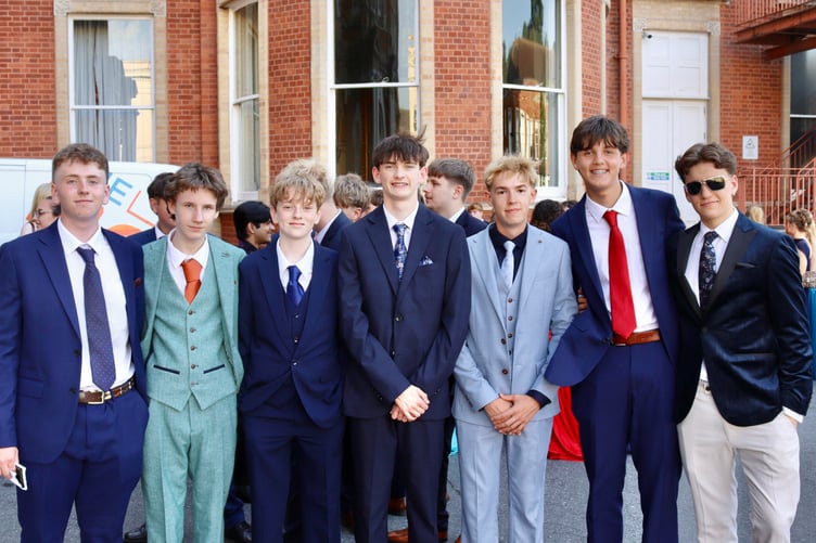 Boys looking smart and pleased to have finished exams