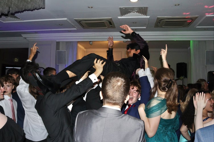This youngster was raised aloft during the disco