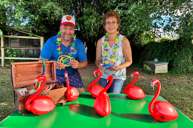 Flamingo Hoopla was a fun game at Hayward’s School Summer Fete. AQ 3904