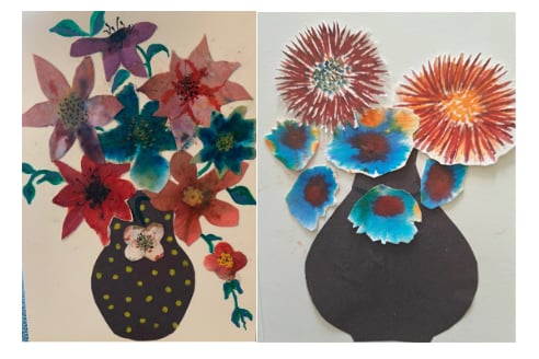 Artwork created by Tedburn St Mary WI members at a workshop.