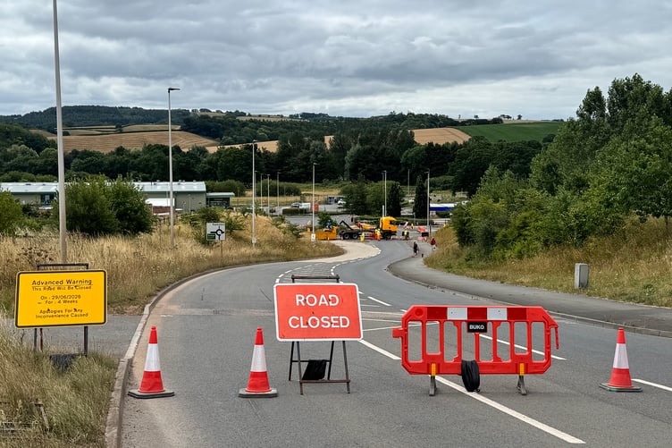 The road is completely closed, night and day, at Wellparks Hill, until July 24. AQ 4434