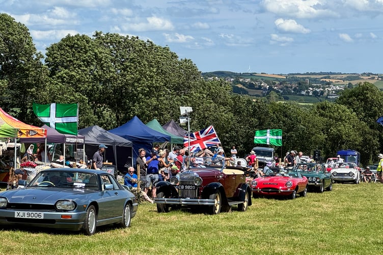 Some of the vintage cars parading in the main ring. AQ 4062