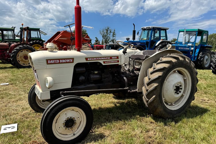 A vintage David Brown tractor on display. AQ 4026