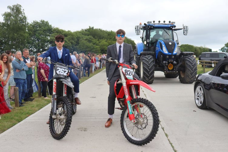 These two turned up on dirt bikes