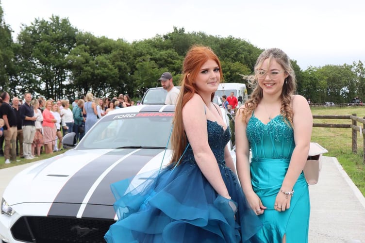 Posing with a Ford Mustang