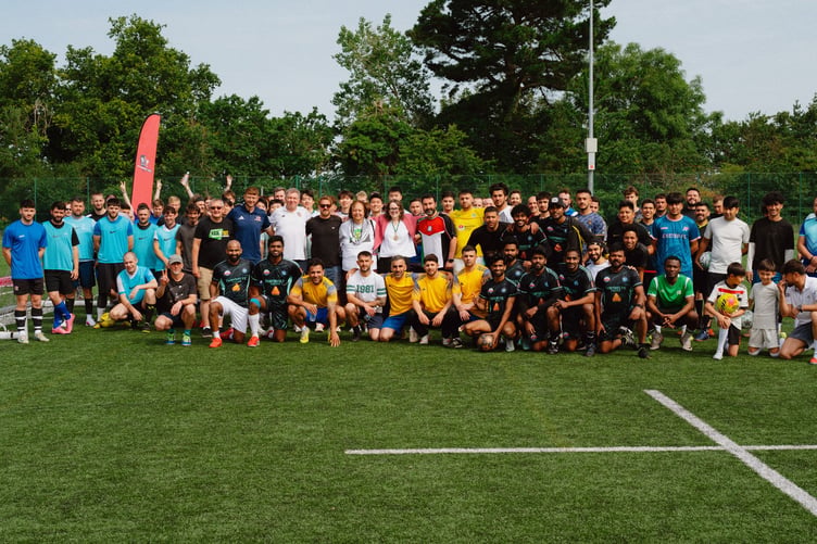 All of the teams and the organisers and helpers with the Lord Mayor of Exeter.
