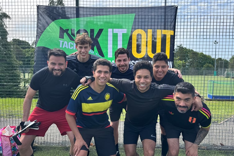 One of the teams which competed in the Kick it Out Tournament. AQ 3196