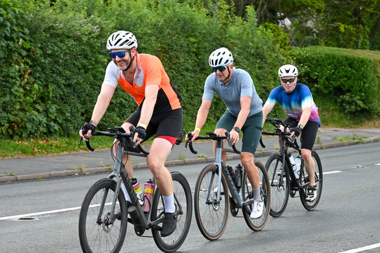 Taking part in the Nello cycle ride in aid of FORCE Cancer Charity.