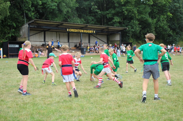 At the Tag Rugby Festival held at Crediton Rugby Club.