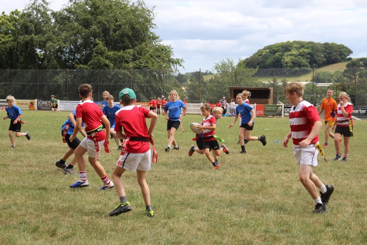 At the Tag Rugby Festival held at Crediton Rugby Club.