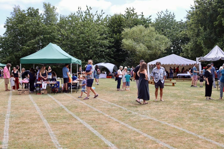 The fair underway on the school field
