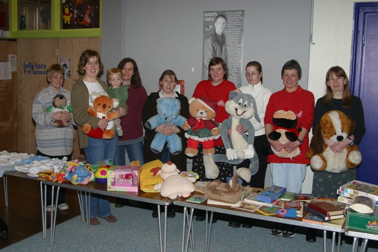 Jolly Tots Pre-school helpers and volunteers who held a jumble sale to raise funds in February 2005. 241-4192_IMG