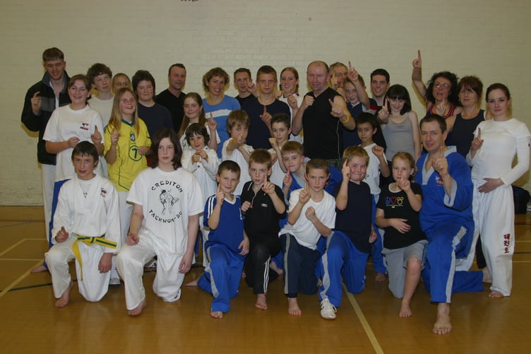 Crediton PUMA Taekwon Do students took part in a body combat session to raise funds for the Boxing Day Tsunami Appeal in February 2005. 242-4295_IMG