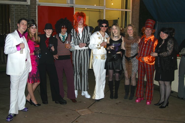 Some of the people who attended the last dance at the Market Street Fire Station sported fancy dress with a musical theme in February 2005. 243-4336_IMG