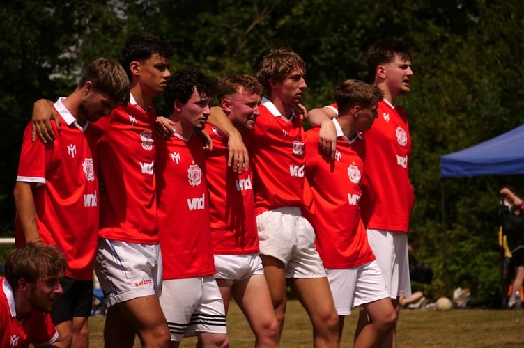 Old Boys Yeoford watch on during a penalty shootout.