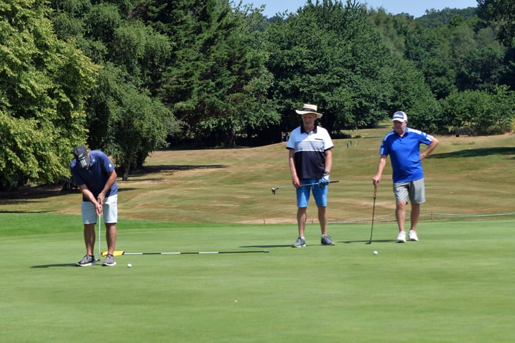 Putting out on the 18th during the Club Championship.