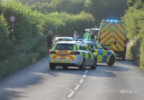 A377 closed at Crediton due to road accident